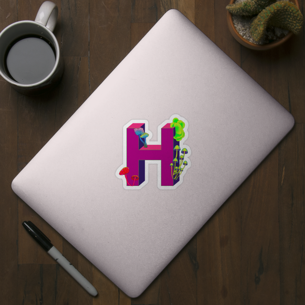 Monogram H neon by eveline